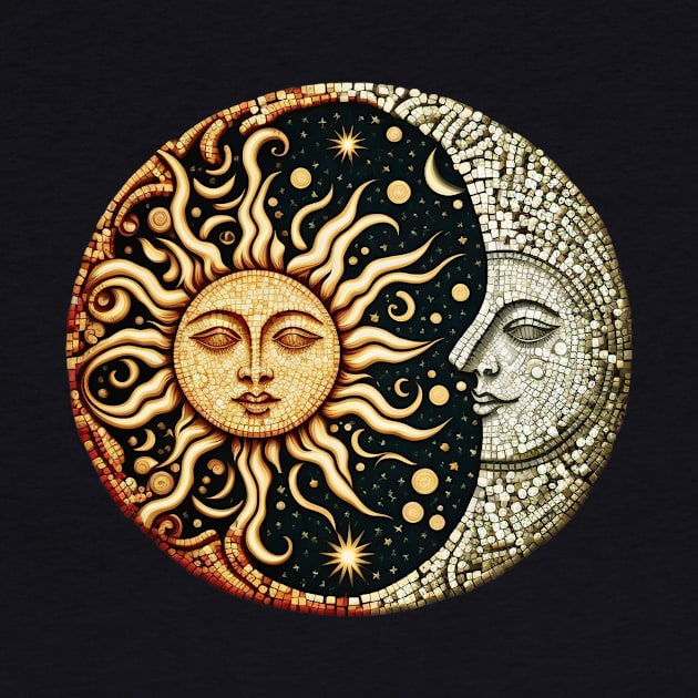 Sun and Moon Mosaic by UnrealArtDude